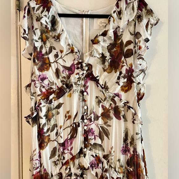 Anthropologie V-Neck Tiered Ruffle Dress - Picture 8 of 8